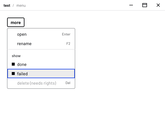 rekta-core: a menu on the ground with a 1px edge
